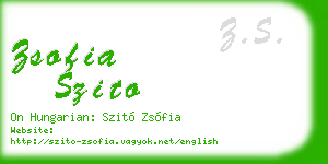 zsofia szito business card
